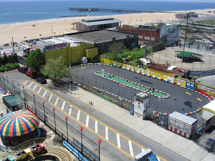 Go-Karts, as seen from the Wonder Wheel, Coney Island, Brooklyn, May 20, 2004