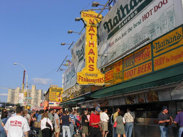 Nathan's Famous, Surf Avenue Side, Coney Island, Brooklyn, July 9, 2004