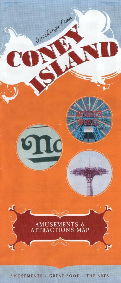 Greetings From Coney Island Amusements & Attractions Map, ca. 2008
