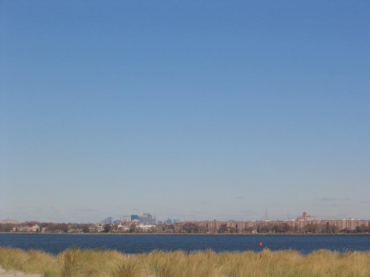 Manhattan Skyline, Coney Island Creek from Bayview Avenue and West 37th Street, Coney Island, Brooklyn