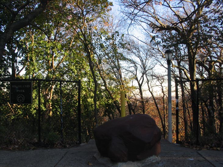 Park Entrance off of Highland Boulevard, Highland Park, Brooklyn