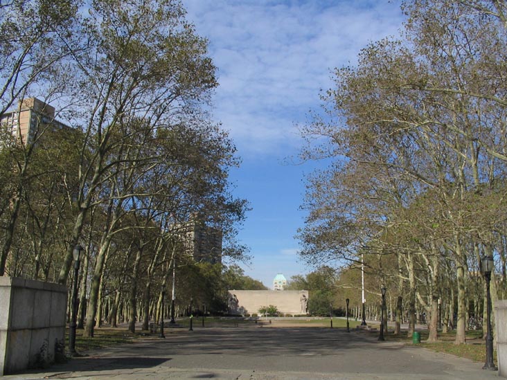 View Looking North Towards the Brooklyn War Memorial, Cadman Plaza, Downtown Brooklyn