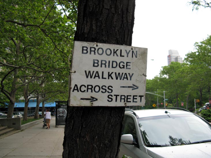 Directions To Brooklyn Bridge Walkway Sign, High Street-Brooklyn Bridge Subway Station, Downtown Brooklyn