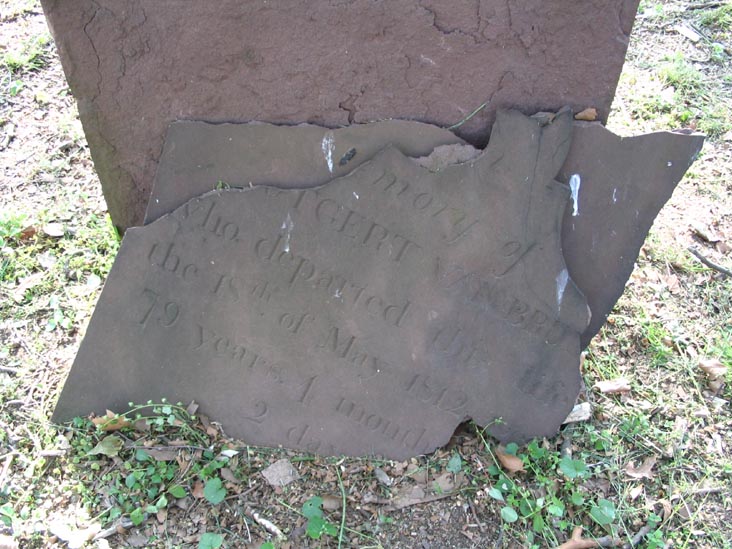 Van Brunt Brownstone Grave Marker, Gravesend Cemetery, Brooklyn