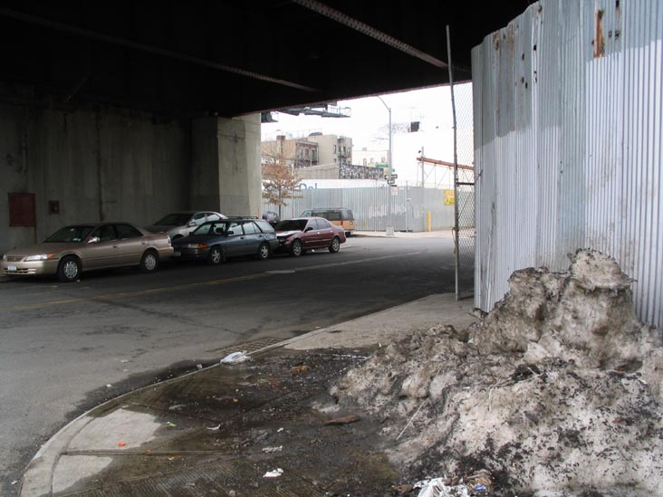 Under the Pulaski Bridge at Box Street, Greenpoint, Brooklyn, February 16, 2005