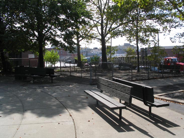 Benches, Sergeant William Dougherty Playground, Greenpoint, Brooklyn, October 6, 2005