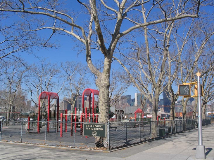 Greenpoint Playground/Right Triangle Playground, DuPont Street and Franklin Street, NW Corner, Greenpoint, Brooklyn, March 15, 2005
