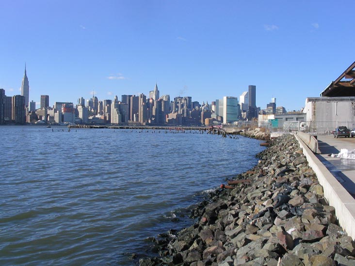 Midtown Manhattan Skyline from the End of Kent Street, Greenpoint, Brooklyn, March 3, 2005