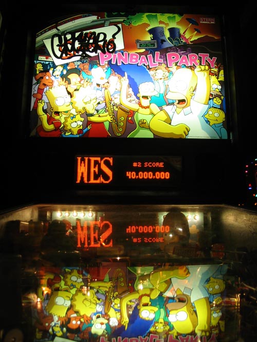 Simpsons Pinball Party, Lost and Found, 113 Franklin Street, Greenpoint, Brooklyn