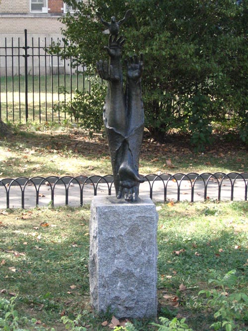 Bound Hands Rising Free, Father Popieluszko Square, McCarren Park, Greenpoint, Brooklyn