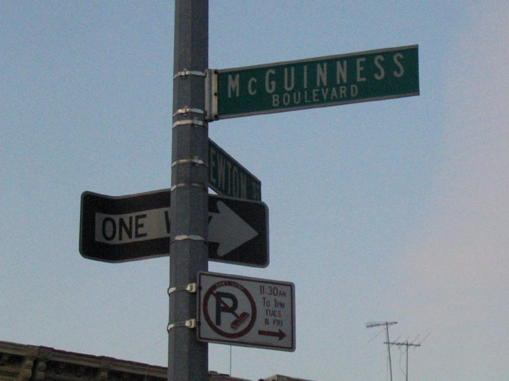 McGuinness Boulevard at Newton Street, Greenpoint, Brooklyn, April 10, 2005