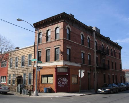 Diamond Street and Meserole Avenue, NW Corner, Greenpoint, Brooklyn, March 16, 2005