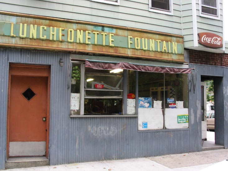 Luncheonette, Nassau Avenue near McGolrick Park, Greenpoint, Brooklyn, July 24, 2004