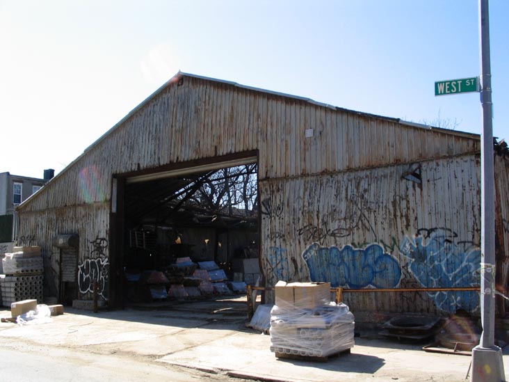 West Street and Kent Street, SW Corner, Greenpoint, Brooklyn, March 15, 2005