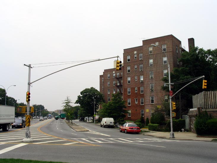 Looking West Down Kings Highway From Fraser Square, Marine Park, Brooklyn, July 5, 2007