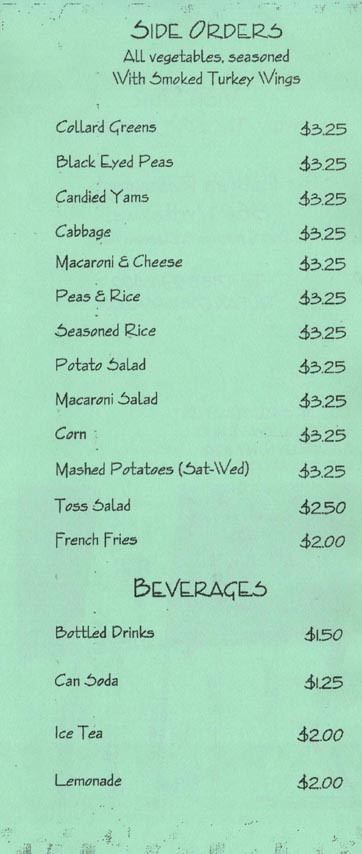 Ruthie's Side Orders and Beverages