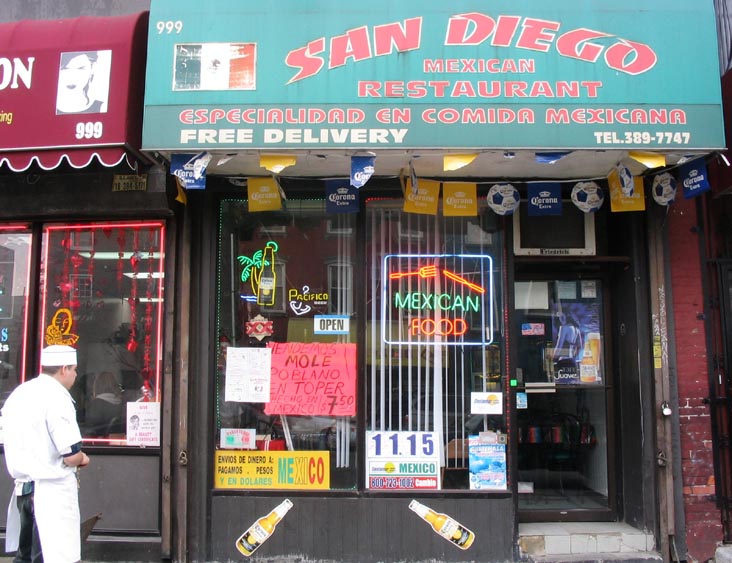 San Diego Mexican Restaurant, 999 Manhattan Avenue, Greenpoint
