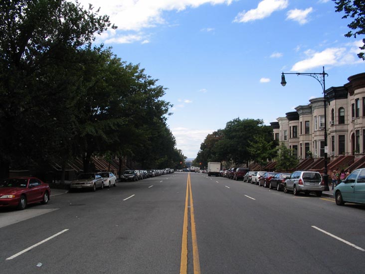 Looking West Down 9th Street from Prospect Park West, Park Slope, Brooklyn