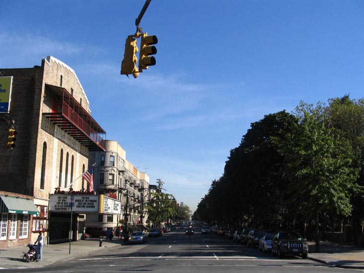 Looking North Up Prospect Park West from Bartel-Pritchard Square, Park Slope, Brooklyn