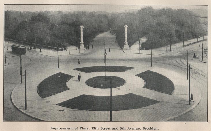 Improvement of Plaza, 15th Street and 9th Avenue, 1915 Parks Department Annual Report