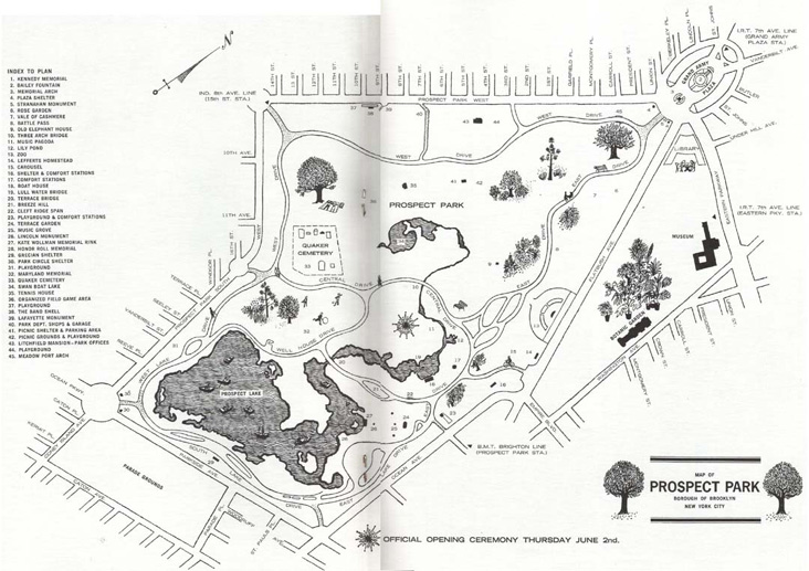 Map of Prospect Park 1966 Prospect - 1966 