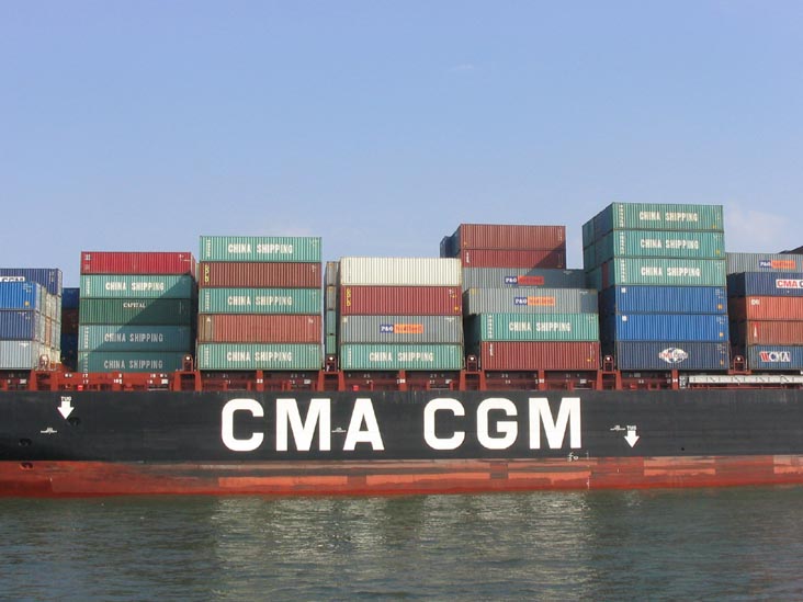 Container Ship, Red Hook Container Terminal, Pier 10, Atlantic Basin, Red Hook, Brooklyn