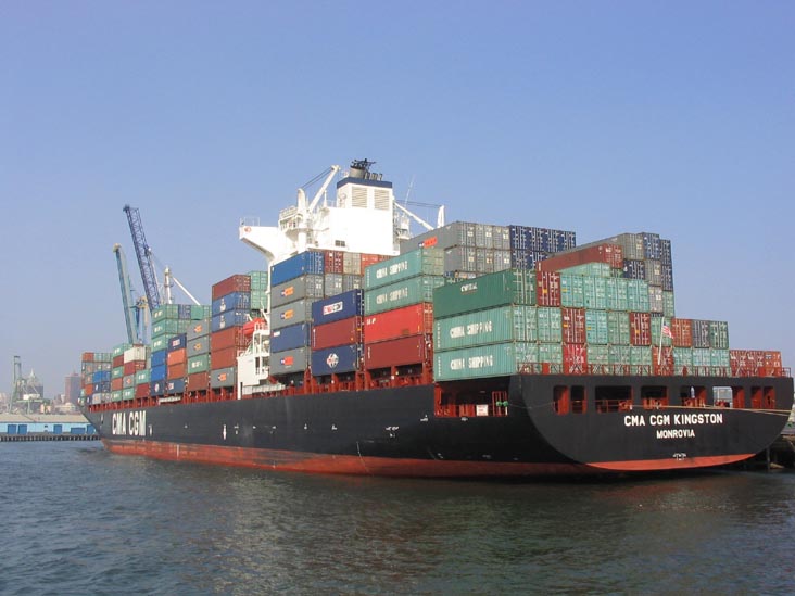 Container Ship, Red Hook Container Terminal, Pier 10, Atlantic Basin, Red Hook, Brooklyn