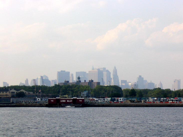 Lehigh Valley Railroad Barge, Lower Manhattan Skyline, Gowanus Inlet, Red Hook, Brooklyn