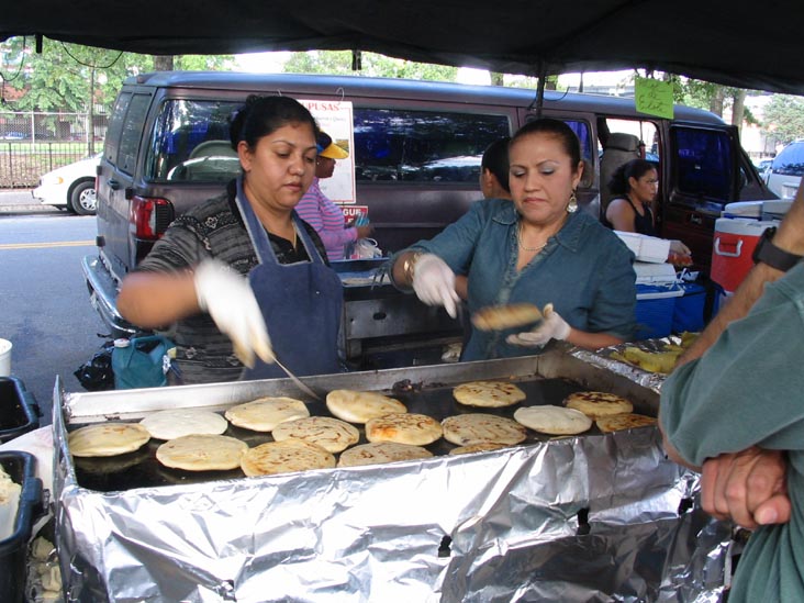 Pupusas, Red Hook Ballfields, Red Hook Park, Red Hook, Brooklyn, September 16, 2006