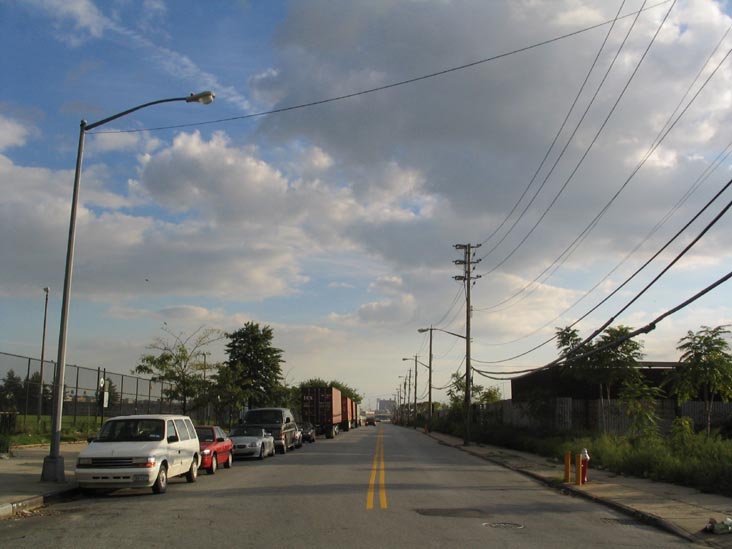 Looking South Down Columbia Street From Red Hook Park, Red Hook, Brooklyn