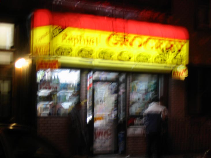 Espinal Deli & Grocery, 312 Bedford Avenue, Williamsburg, Brooklyn, March 26, 2004