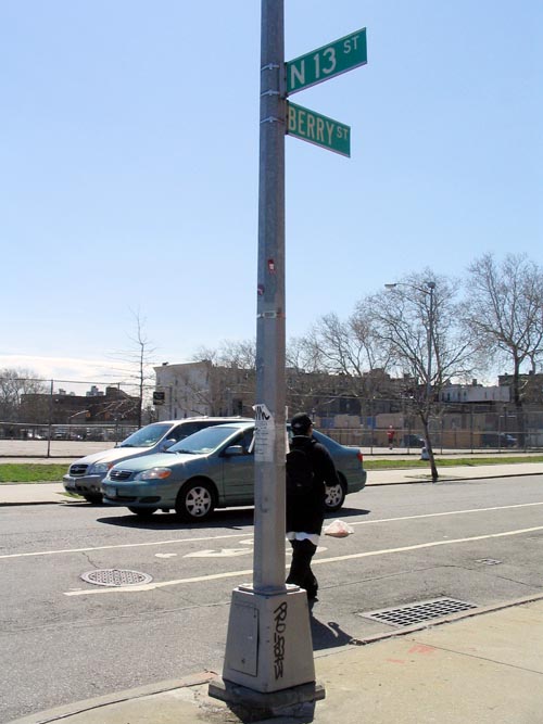 Berry Street at North 13th Street, Williamsburg, Brooklyn, April 5, 2008