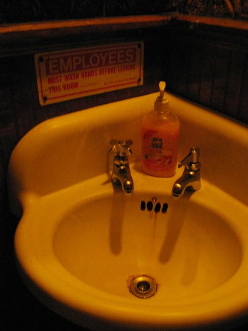 Employees Must Wash Hands, Pete's Candy Store, 709 Lorimer Street, Williamsburg, Brooklyn, November 22, 2008