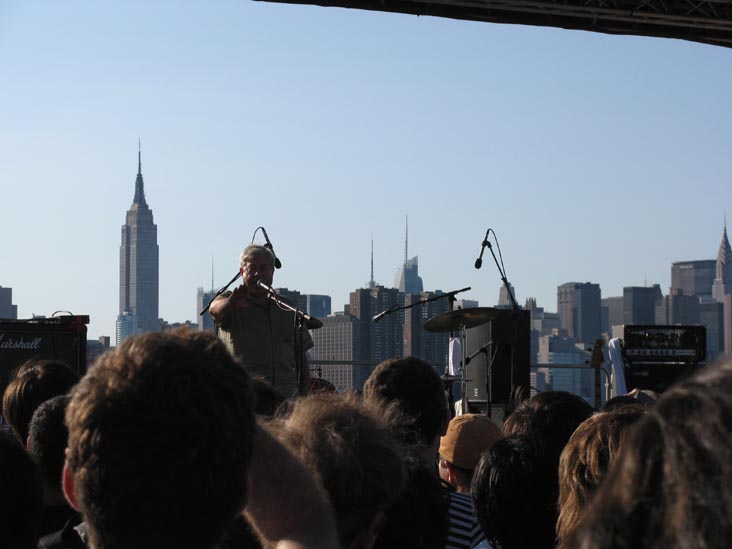 Marty Markowitz Introducing Mission of Burma, Jelly Pool Party, East River State Park, Williamsburg, Brooklyn, July 12, 2009