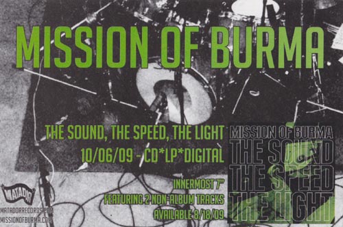Mission of Burma The Sound, The Speed, The Light Postcard