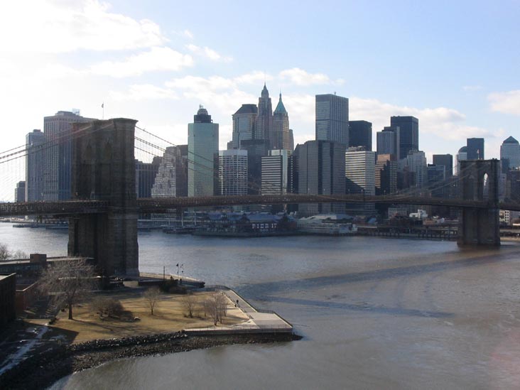 Brooklyn Bridge and Lower Manhattan from the Manhattan Bridge