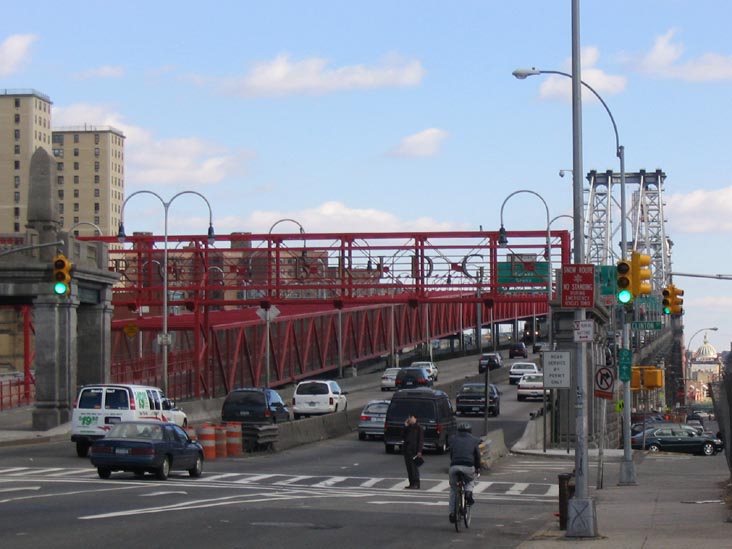 Williamsburg Bridge Approach, Manhattan Side at Delancey Street
