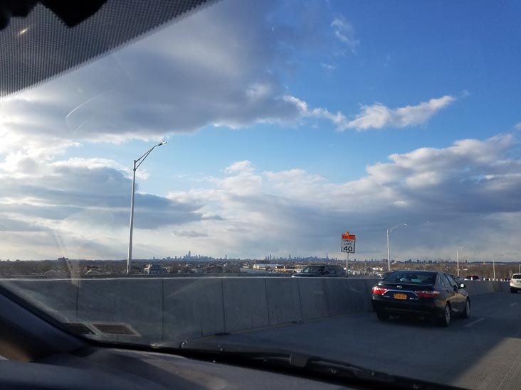 Manhattan Skyline From Belt Parkway, Brooklyn, April 8, 2018