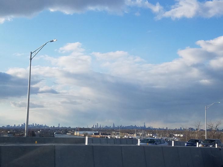 Manhattan Skyline From Belt Parkway, Brooklyn, April 8, 2018
