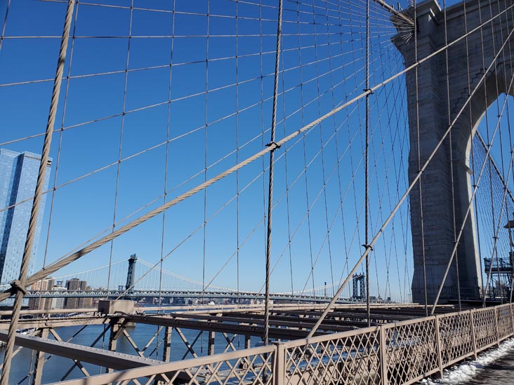 Brooklyn Bridge Promenade, New York City, January 30, 2022