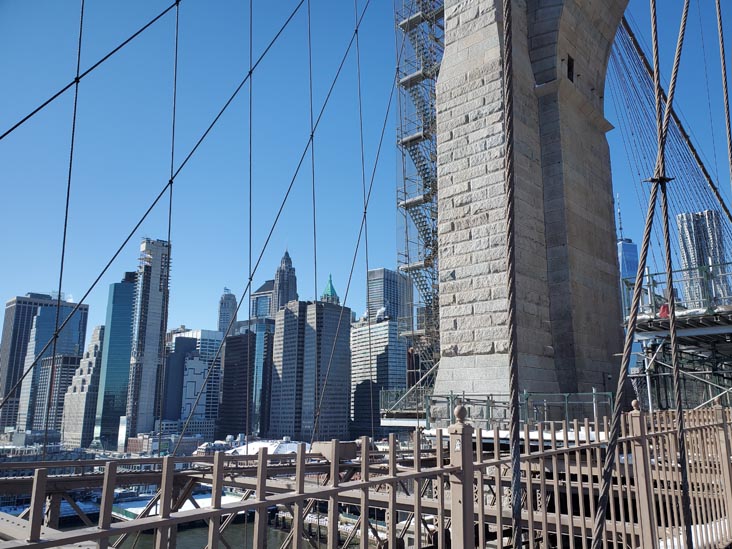 Brooklyn Bridge Promenade, New York City, January 30, 2022