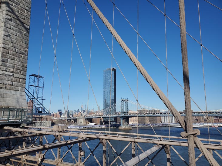 Brooklyn Bridge Promenade, New York City, January 30, 2022