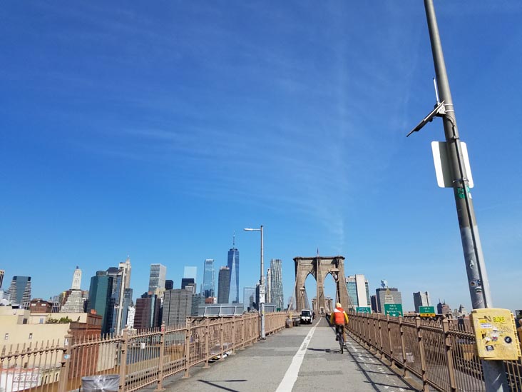 Brooklyn Bridge Promenade, New York City, May 14, 2020, 9:11 a.m.