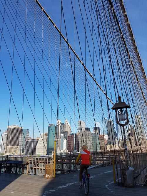 Brooklyn Bridge Promenade, New York City, May 14, 2020, 9:12 a.m.