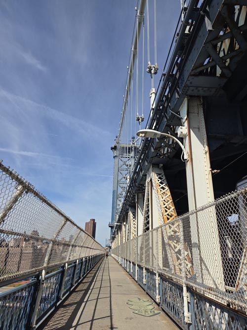 Pedestrian Path, Manhattan Bridge Between Brooklyn and Manhattan, New York City, October 2, 2025