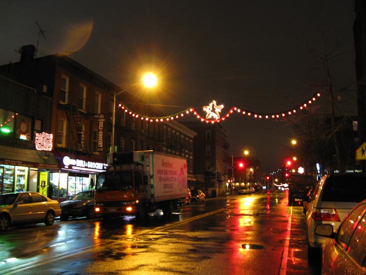 Christmas Lights, Vernon Boulevard, Hunters Point, Long Island City, Queens, December 10, 2008
