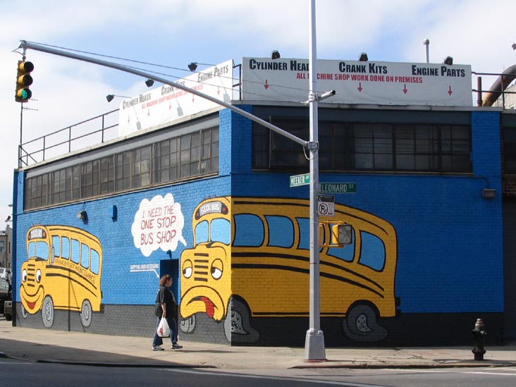 Meeker Avenue and Leonard Street, SW Corner, Greenpoint, Brooklyn