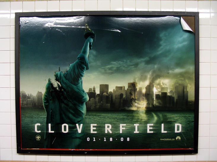 Cloverfield Poster, Fifth Avenue NWR Station, Midtown Manhattan, January 9, 2008