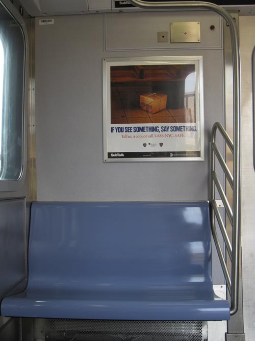 "If You See Something, Say Something" Ad, N Train, Astoria, Queens, June 12, 2010