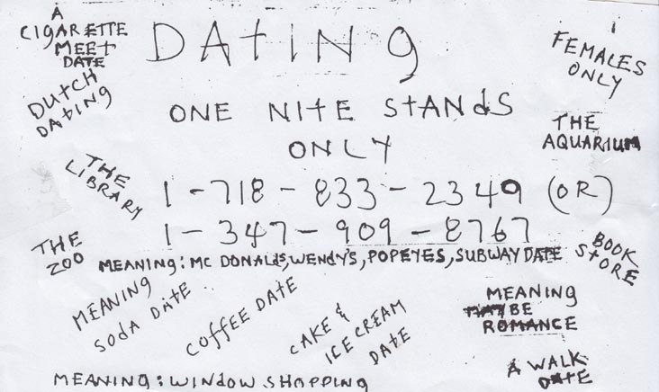 One Nite Stands Only Flier